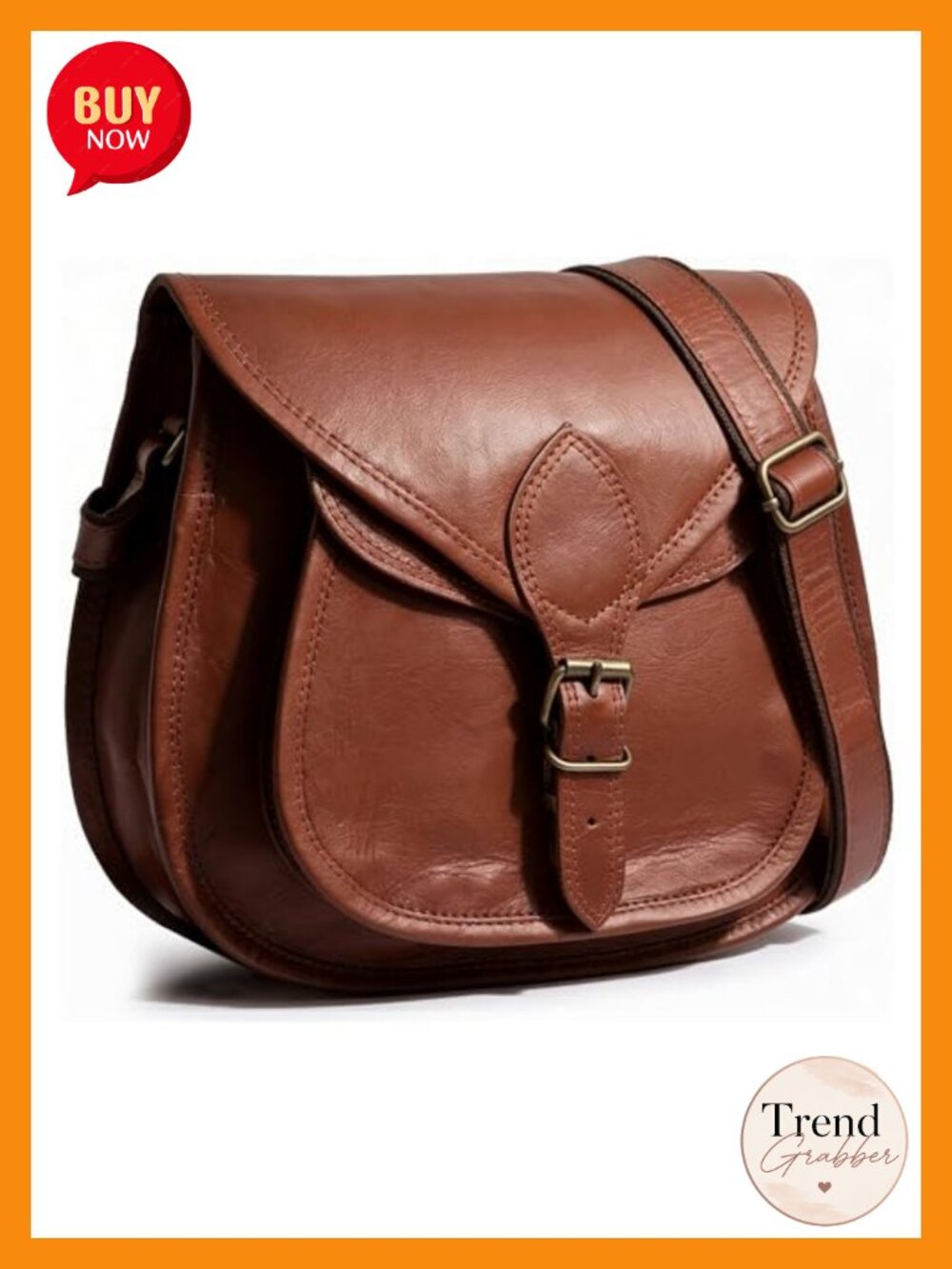 Leather Crossbody Satchel Bag Vintage Boho Purse Handbag